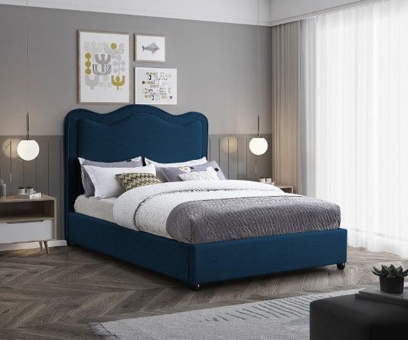 Meridian Furniture Felix Navy Full Bed-2