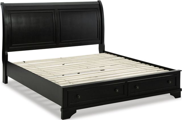 Signature Design by Ashley® Chylanta Black King Sleigh Storage Bed-2