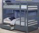 IFDC Gray Youth Single/Single Bunk Storage Bed-0