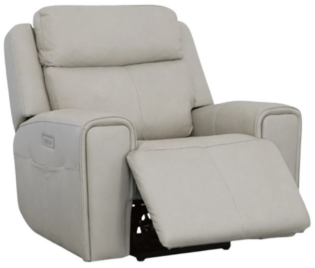 Flexsteel® Barnett Timber Leather Power Recliner with Power Headrest and Lumbar-4