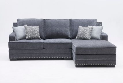 Milton Greens Stars 2-Piece Dark Gray Right Hand Facing Sectional and Chaise-3