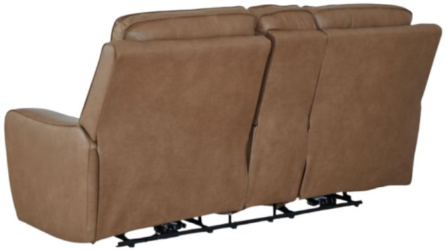 Signature Design by Ashley® Silverbrooke Caramel Power Reclining Loveseat with Console and Adjustable Headrest-3