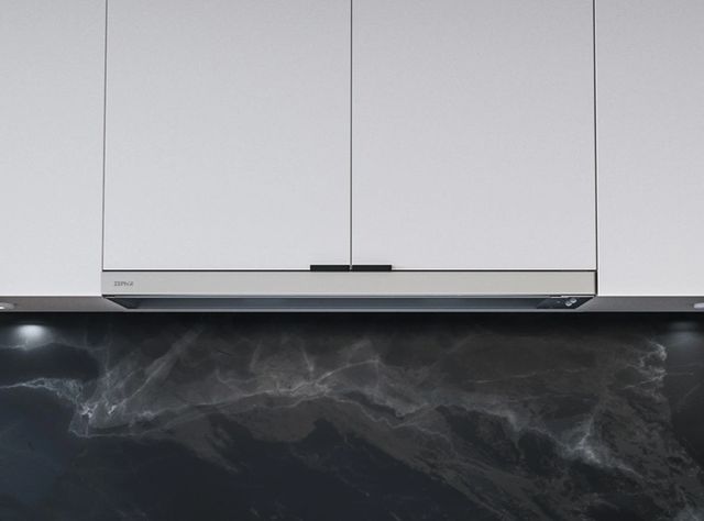 Zephyr Pisa 36" Stainless Steel Trim with Glass Under Cabinet Range Hood-3