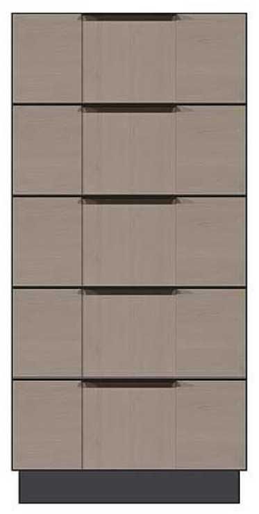 Country View Woodworking Customizable American Modern Brown Maple 24" 5-Drawer Plinth Base Chest-0