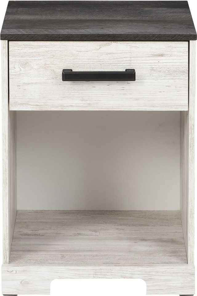 Signature Design by Ashley® Shawburn White/Dark Charcoal Gray Nightstand-1