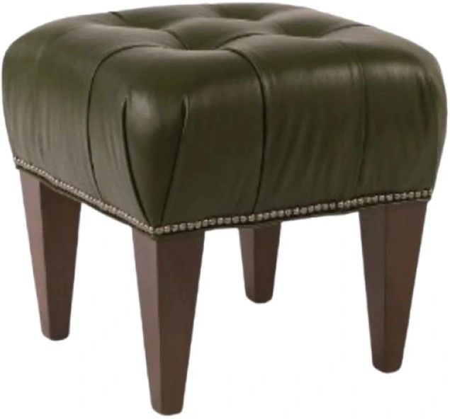 Smith Brothers Customizable 2000 Leather Small Square Ottoman-0