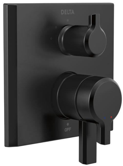 Delta Pivotal® Monitor® 17 Series Matte Black Valve Trim with 3-Setting Integrated Diverter-0