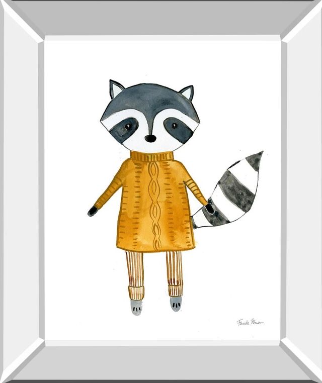 Classy Art Neighborhood Pals I by Farida Zaman Mirror Framed Wall Art-0