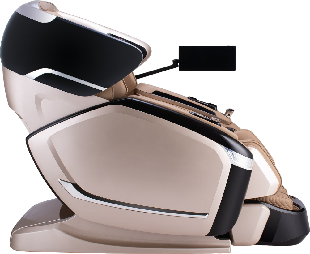 Cozzia® Quantum Black/Champagne Power Massage Chair | Big Sandy