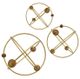 A & B Home Obitz 3-Piece Gold Deco Ball Set-0
