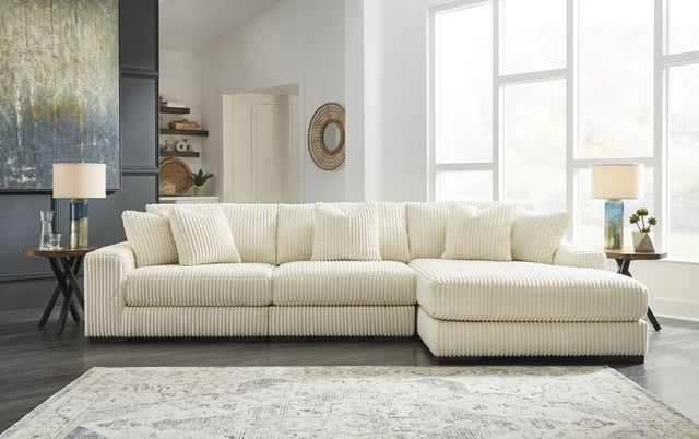 Signature Design by Ashley® Lindyn 3-Piece Ivory Right-Arm Facing Sectional and Chaise-4