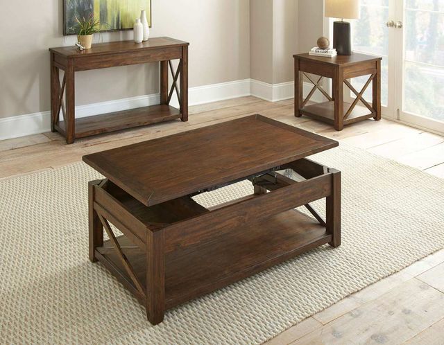 Steve Silver Co. Lenka Mocha Oak Sofa Table-1