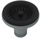 Rohl® Spa Collection Matte Black Manual Basket Strainer Without Remote Pop-Up-0