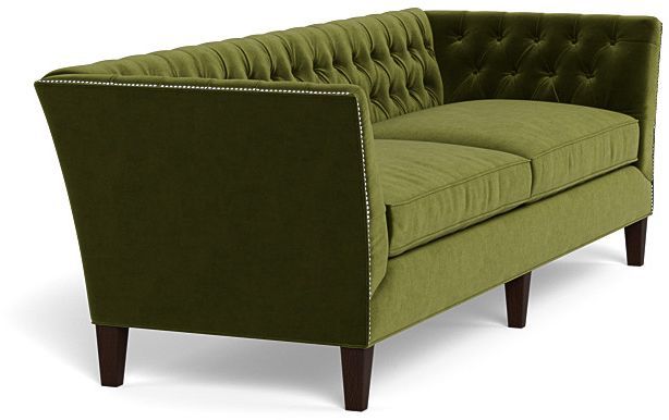 Universal Explore Home™ Duncan Sapphire Velvet Emerald/Espresso Sofa-1