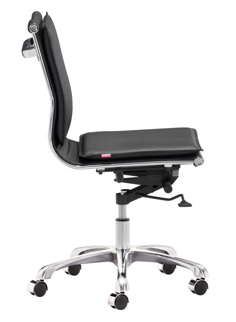 Zuo® Modern Lider Plus Black Armless Office Chair-1