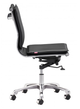 Zuo® Modern Lider Plus Black Armless Office Chair-1