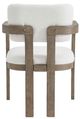 Elements International Portland Gray/Snow White Arm Chair -1