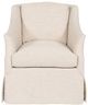 Vanguard® Furniture Vanguard Abigail Jesup Vanilla Waterfall Skirt Swivel Chair-1