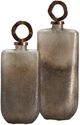Crestview Collection Valentina 2-Piece Silver Covered Vase Set-0