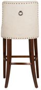 Powell® Auden Beige/Natural Espresso Bar Stool-5
