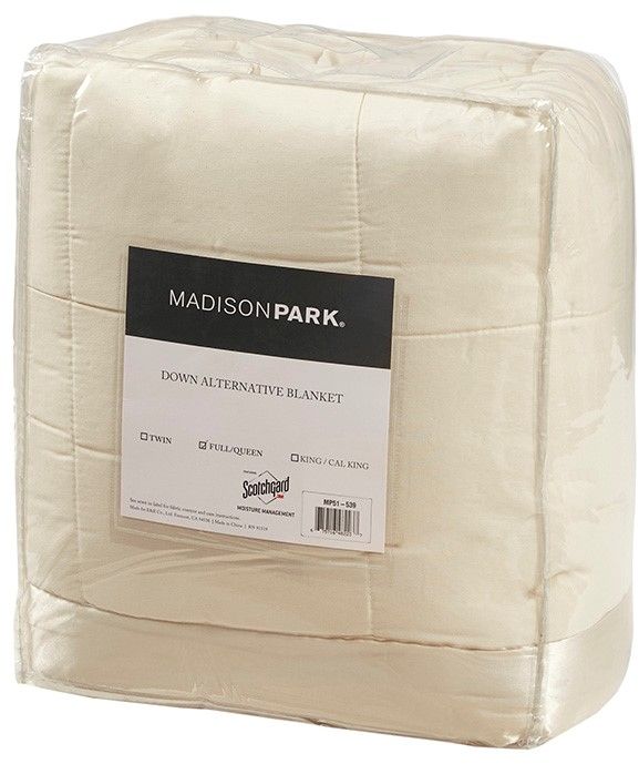 Olliix by Madison Park Ivory All Season Hypoallergenic Microfiber Down Alternative Full/Queen Windom Blanket-2