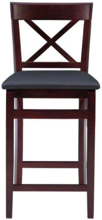 Linon Triena Merlot X Back Folding Counter Stool-3