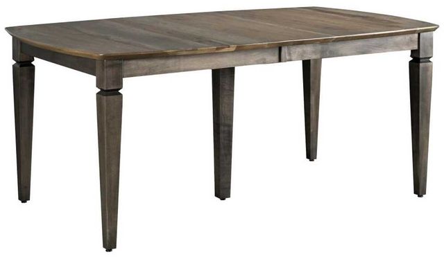 Country View Woodworking Customizable Make It Your Way 1 Hickory Top Dining Table with 4 Self Store Leaves-0