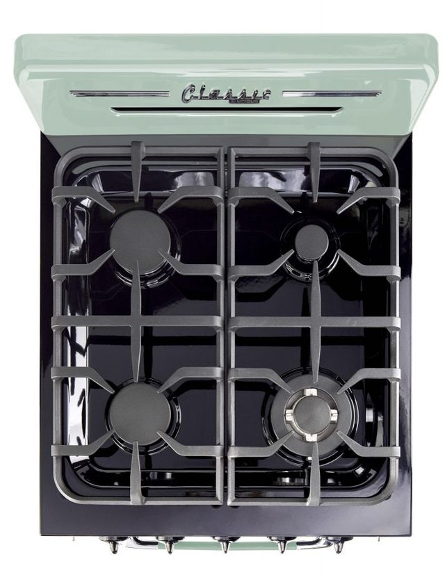 Unique® Appliances Classic Retro 24" Summer Mint Green Freestanding Natural Gas Range-3