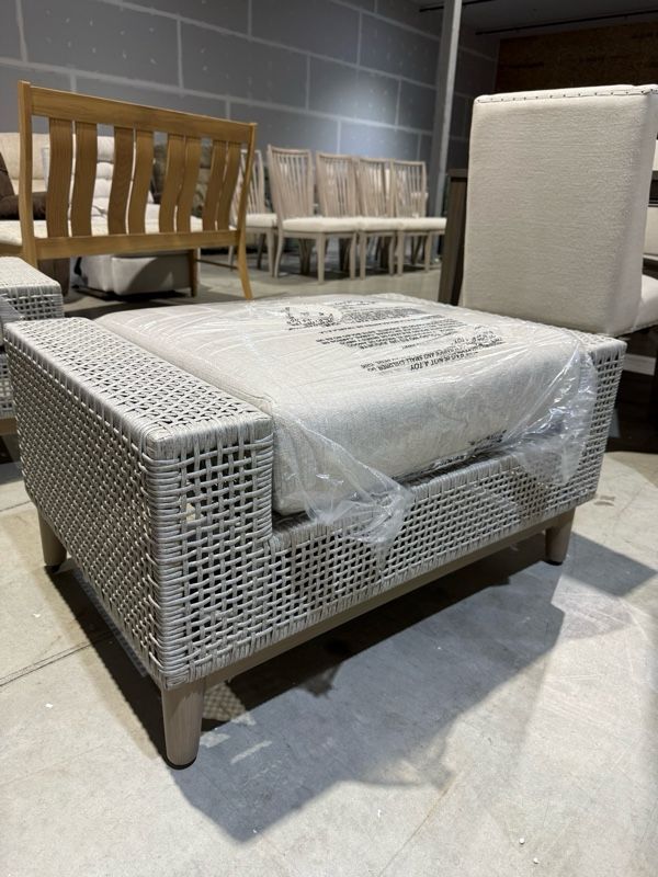 Clearance Signature Design by Ashley® Seton Creek Gray Aluminum/Resin Outdoor Ottoman with Cushion-0