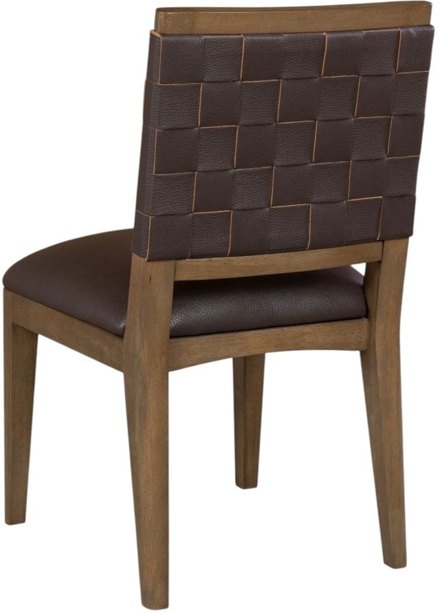 Modus Furniture Arden Dark Chocolate/Tavern Brown Woven Side Chair-4