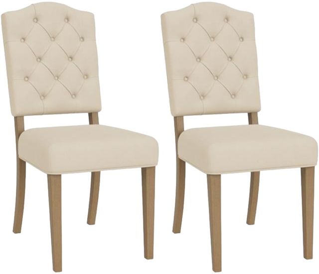 Riverside Furniture Mix-N-Match Chairs 2-Piece Ivory Button Tufted Upholstered Chair Set-0