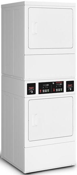 Speed Queen® Commercial 7.0 Cu. Ft. Dryer, 7.0 Cu. Ft. Dryer White Stack Laundry