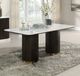 ACME Furniture Clayten White Dining Table with Espresso Base-1