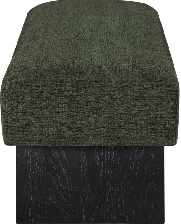 Meridian Furniture Alora Green/Black Upholstered Bench-3