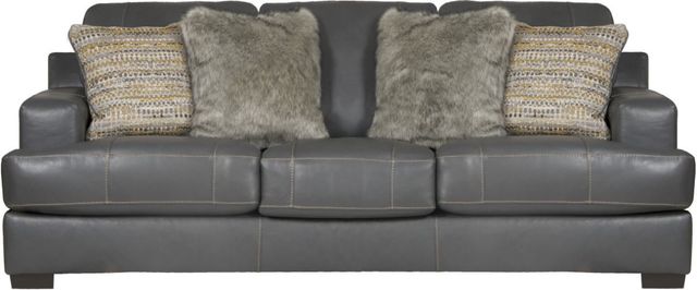 Jackson Furniture Marco Gunmetal Leather Sofa-0