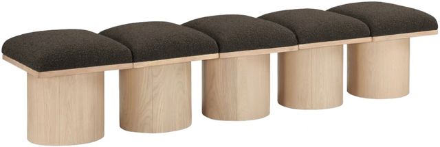 Meridian Furniture Pavilion 5-Piece Brown/Natural 78" Modular Bench Set-0