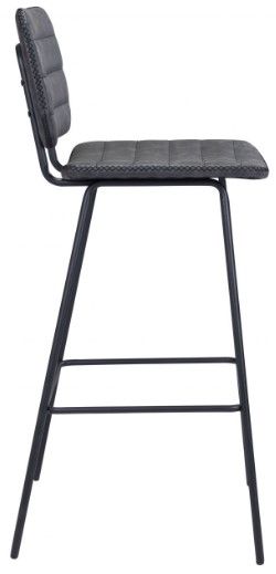 Zuo® Modern Boston 2-Piece Vintage Black Bar Chairs-2