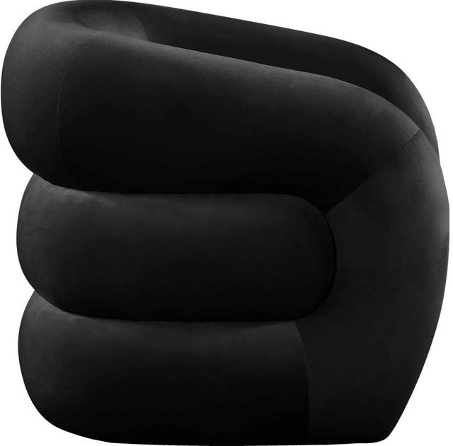 Meridian Furniture Roxbury Black Velvet Accent Chair-2