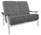 Telescope Casual St. Catherine Agra Classic/Warm Gray Aluminum/Fabric Outdoor MGP Cushion Loveseat with Chestnut Rustic Arms-0