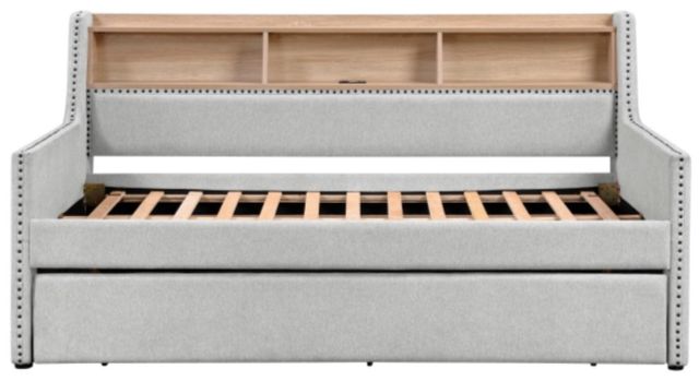 Homelegance® Baxter Light Gray Twin Daybed with Trundle-3