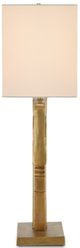 Currey & Company Thebes Antique Brass/Off-White Table Lamp-3