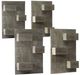 A & B Home Hiro 4-Piece Gray Leaning Wall Planter Set-0