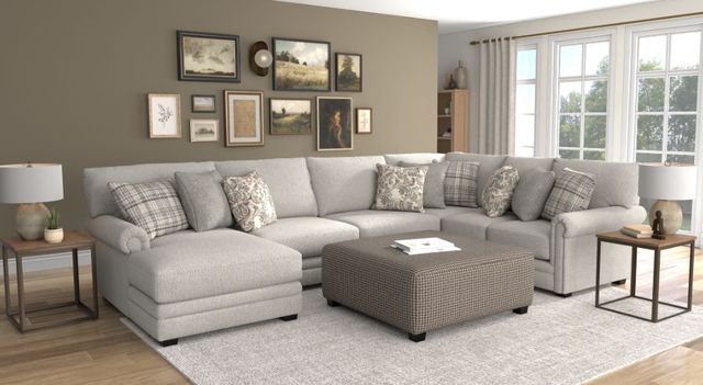 Jackson Furniture Livingston 4-Piece Linen U-Shape Sectional-1