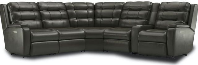 Flexsteel® Arlo Black Power Reclining Sectional with Power Headrests-0