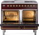 Ilve® Nostalgie II Series 40" Burgundy Pro Style Dual Fuel Range-1