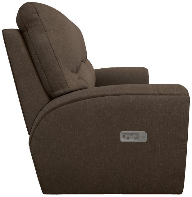 La-Z-Boy® Cassian Teak Power Reclining Loveseat with Headrest and Lumbar-3