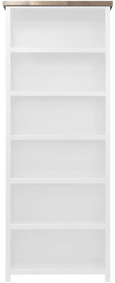 Legends Home Hampton Barnwood/Jasmin White 87" Bookcase-0