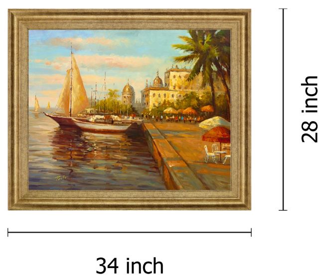 Classy Living Sunlit Marina Promenade Wall Art-1