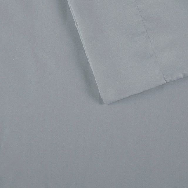 Olliix by Intelligent Design Grey Queen Microfiber Sheet Set with Side Storage Pockets-4