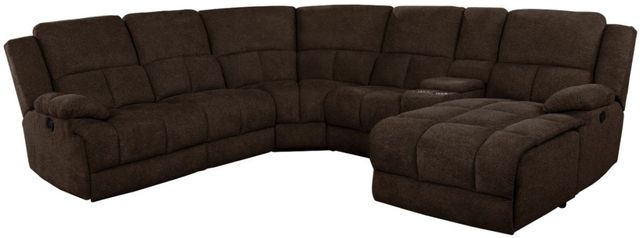 Coaster® Belize Brown 6-Piece Pillow Top Arm Motion Sectional-0